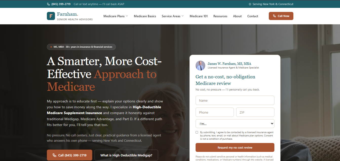 Farnham Senior Health Advisors website